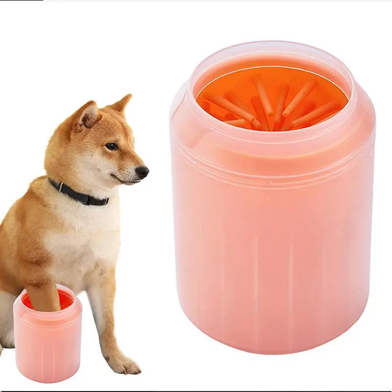 Portable Dog Paw Cleaner Cup with Soft Silicone Combs Outdoor Pet Foot Washer Quick Cleaning Brush Foot Cleaning Bucket for Pets
