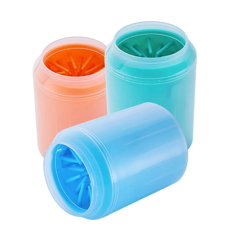 Portable Dog Paw Cleaner Cup with Soft Silicone Combs Outdoor Pet Foot Washer Quick Cleaning Brush Foot Cleaning Bucket for Pets